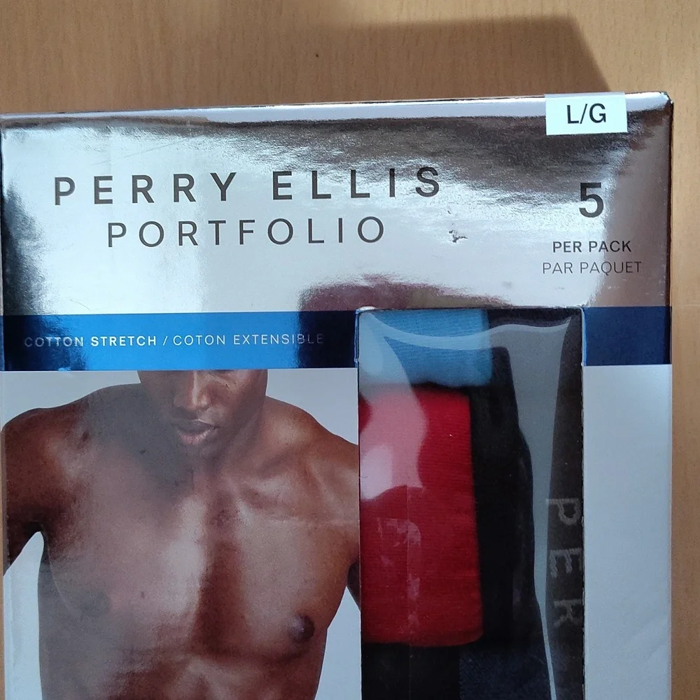 Perry Ellis Men's 5- Cotton Stretch Briefs Large (36-38) - Picture 2 of 6